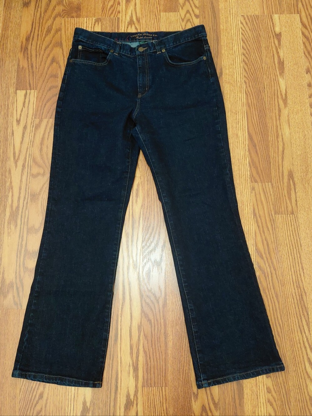 Ralph Lauren Dark Wash Bootcut Jeans Women Size 12 Classic Boot Cut Jeans